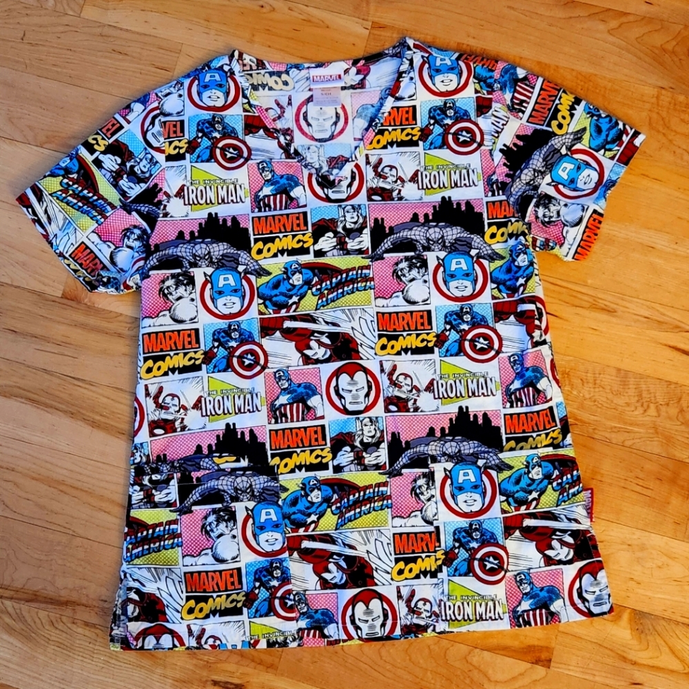 Avengers / Marvel scrub top